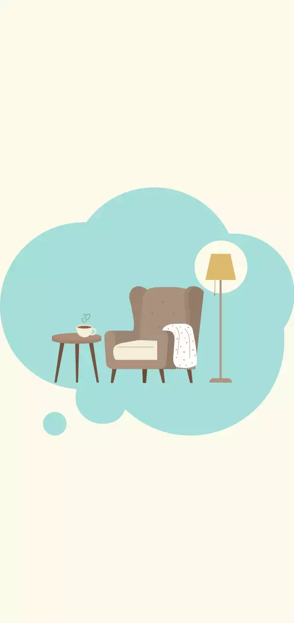 베이지와 민트색의 심플한 거실 바탕