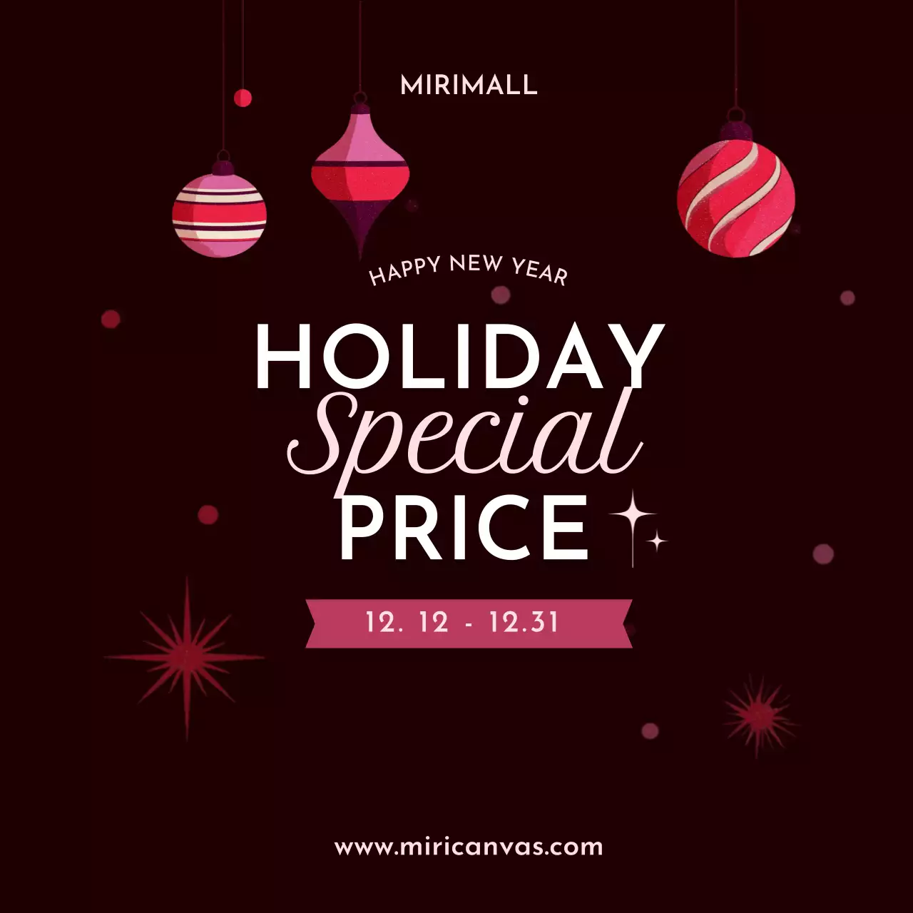 버건디 모던 홀리데이 세일