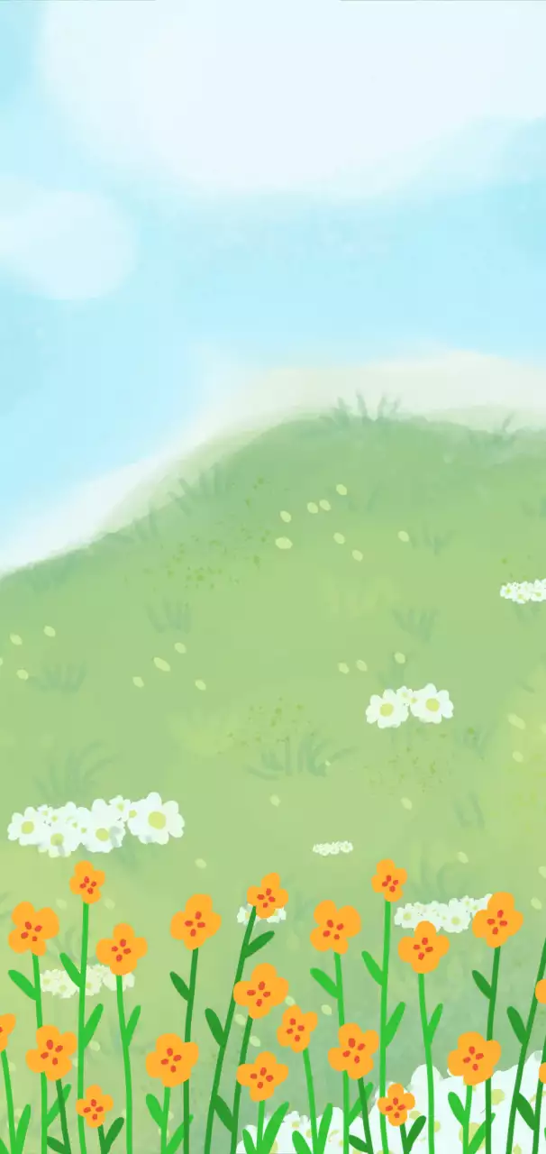 green floral landscape invitation