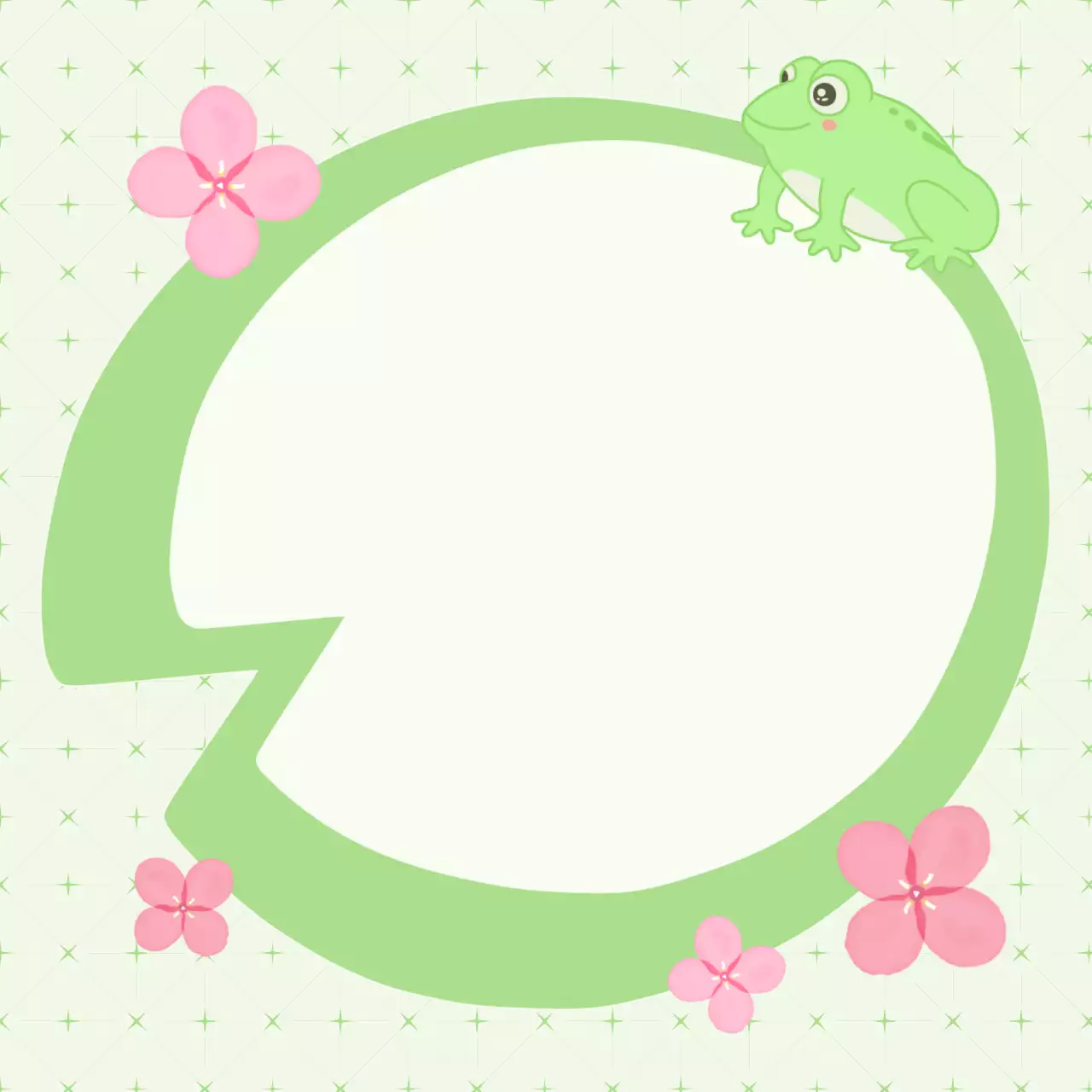 초록색 자연 청개구리 봄  장식 미니 노트