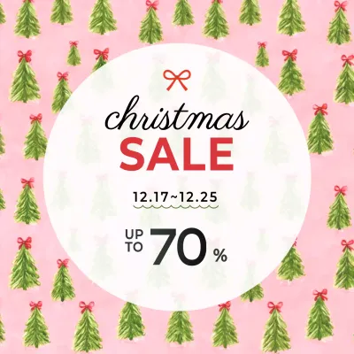 핑크 트리 크리스마스 세일