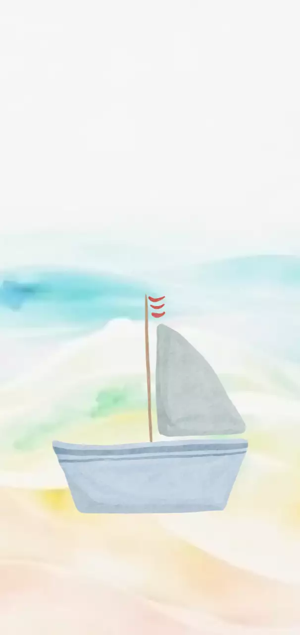 blue minimalist sailboat invitation