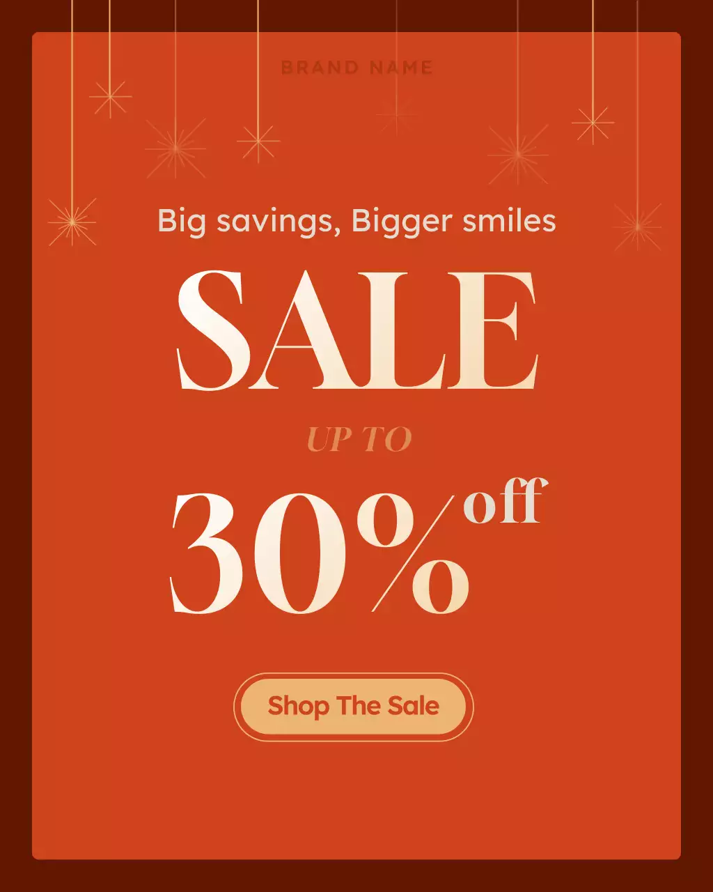 Brown Retro Sale Promotion  Instagram Portrait