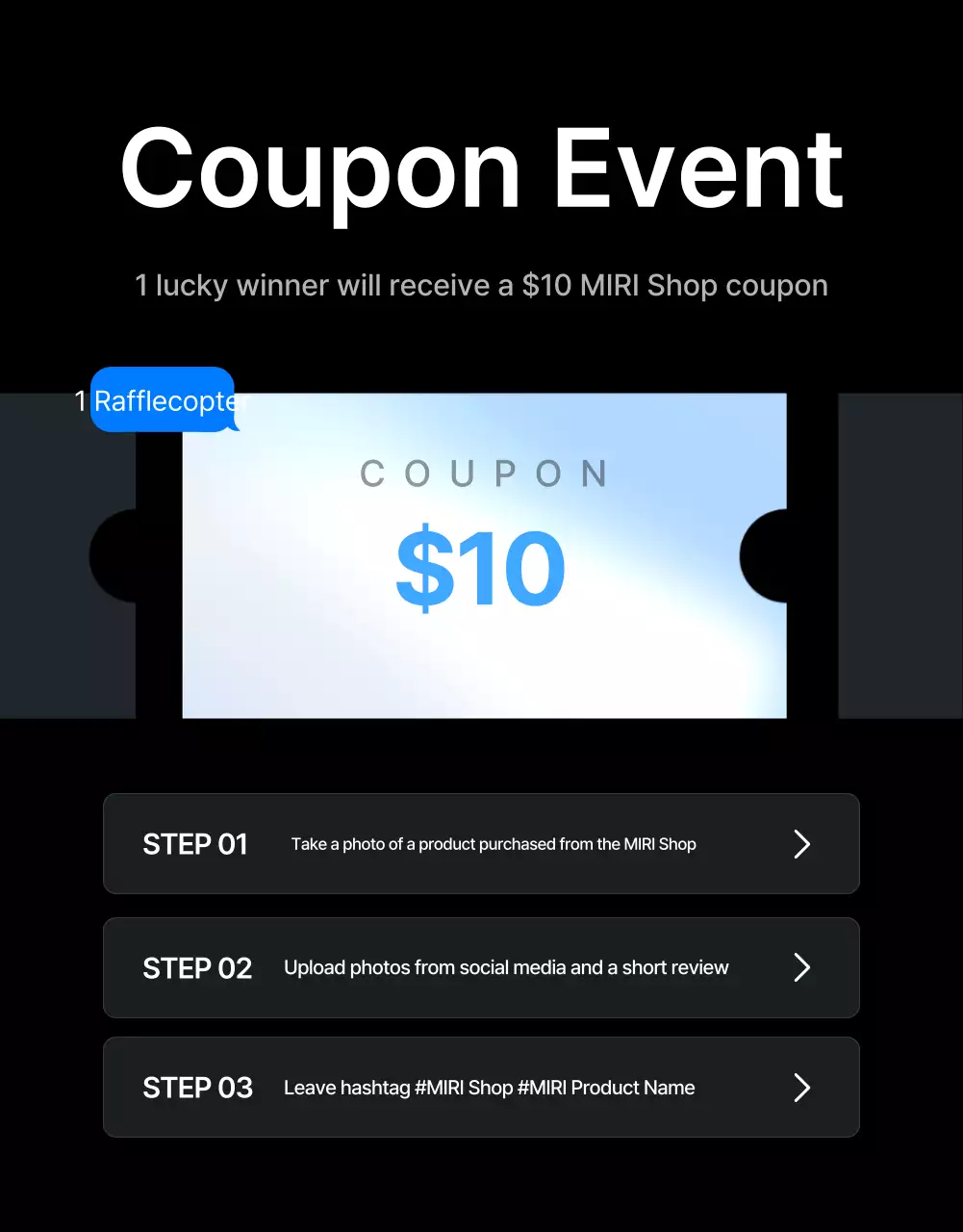 Promote reviews and photo events and review pages for a trendy fashion mall in gray and light blue.