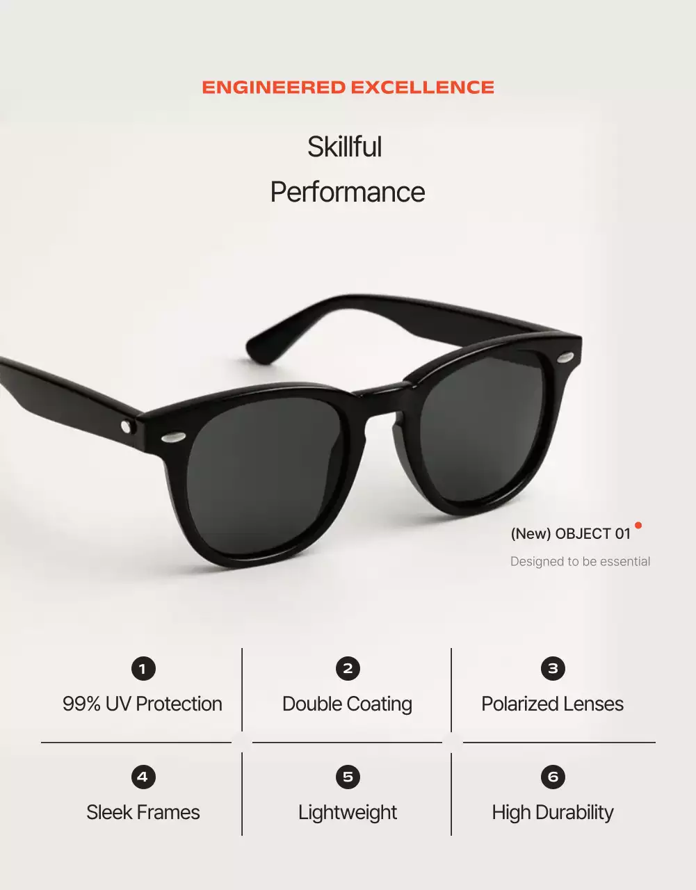 Gray Modern Glasses Ad