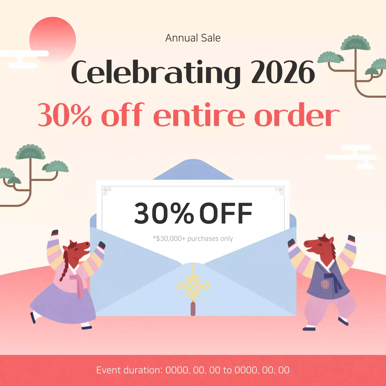 Red Traditional New Year Event