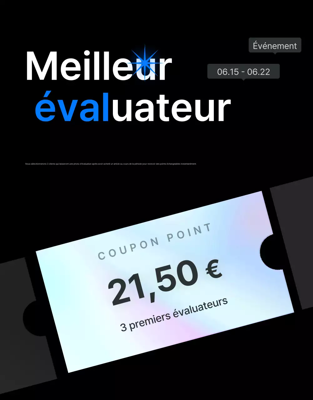 Faites la promotion des revues, des événements photo et des pages de revues dans un centre commercial branché en gris et bleu clair.