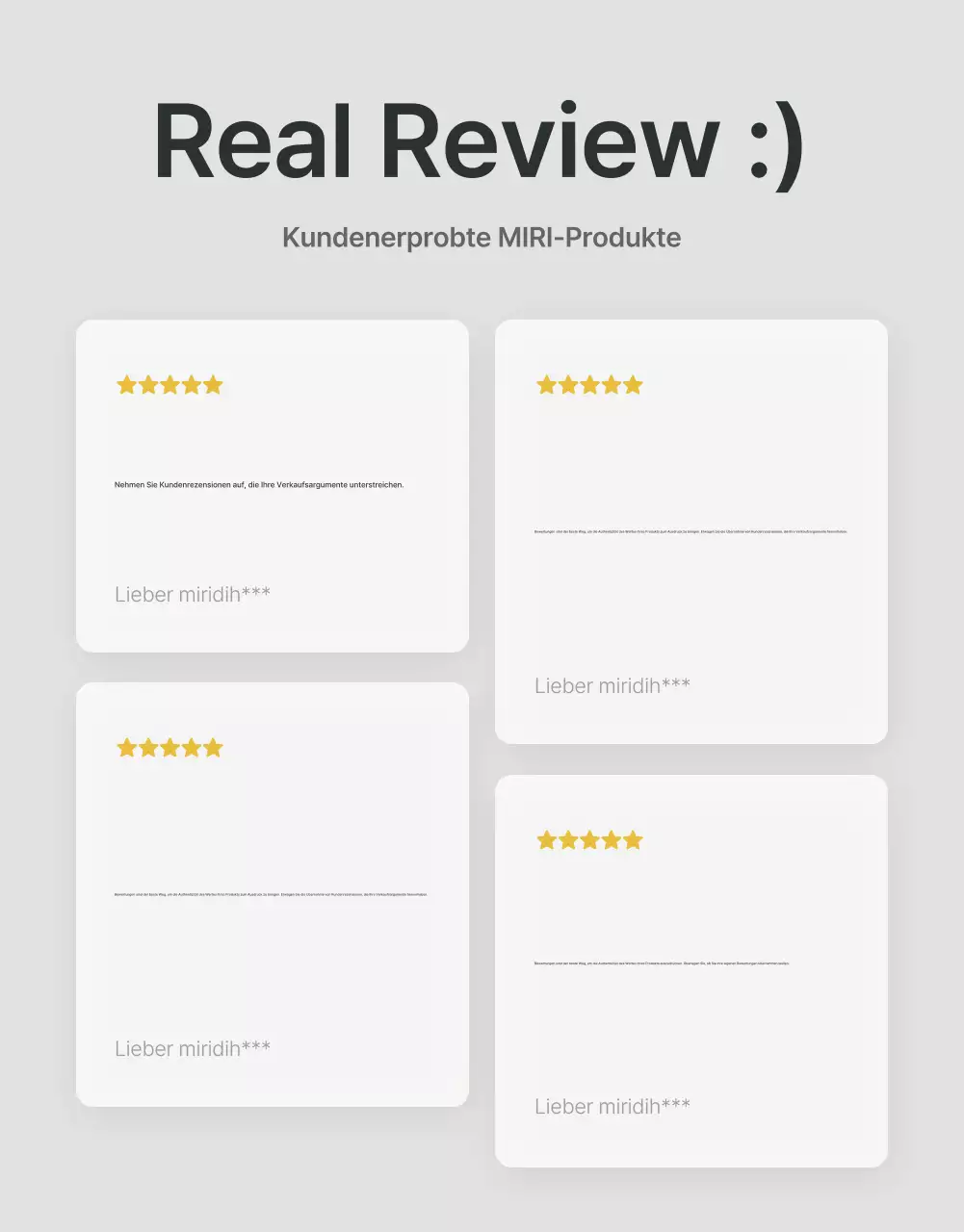 Bewerben Sie Rezensionen und Foto-Events sowie Rezensionsseiten in einem trendigen Mode-Einkaufszentrum in Grau und Hellblau.