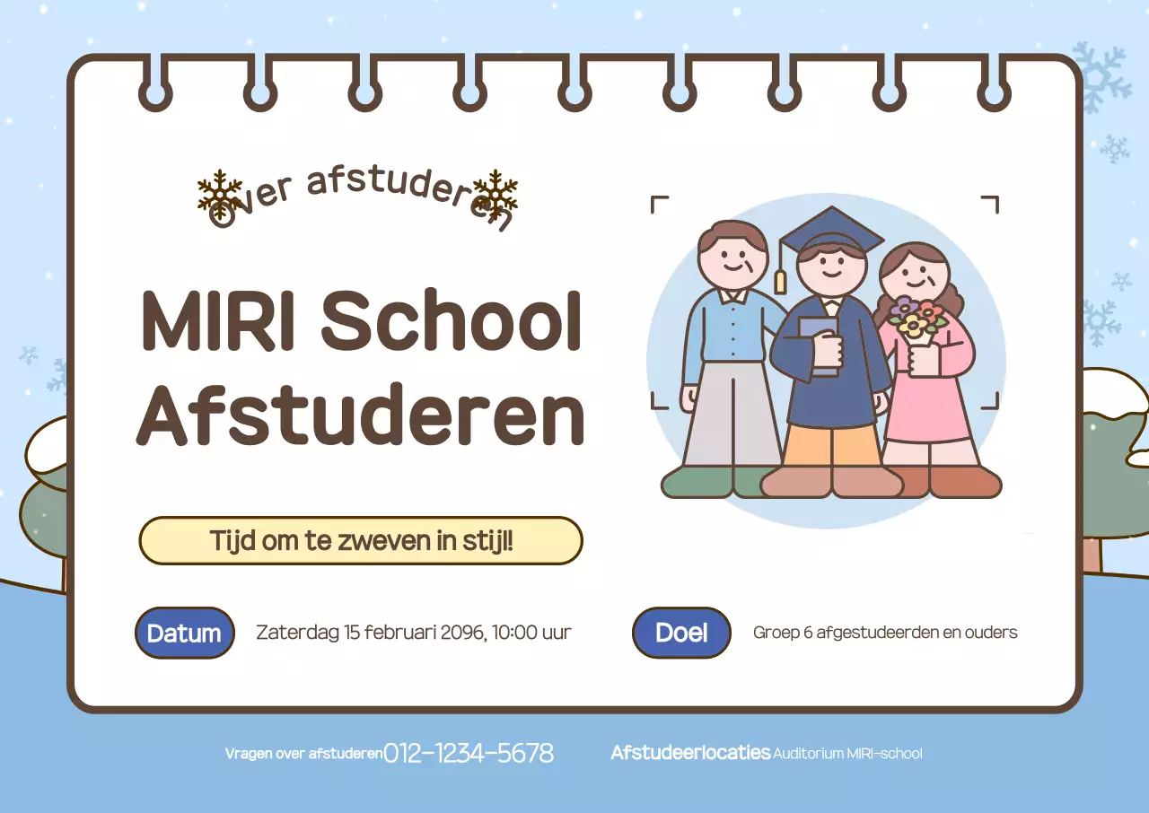 Gids voor een schattige afstudeerceremonie in hemelsblauw