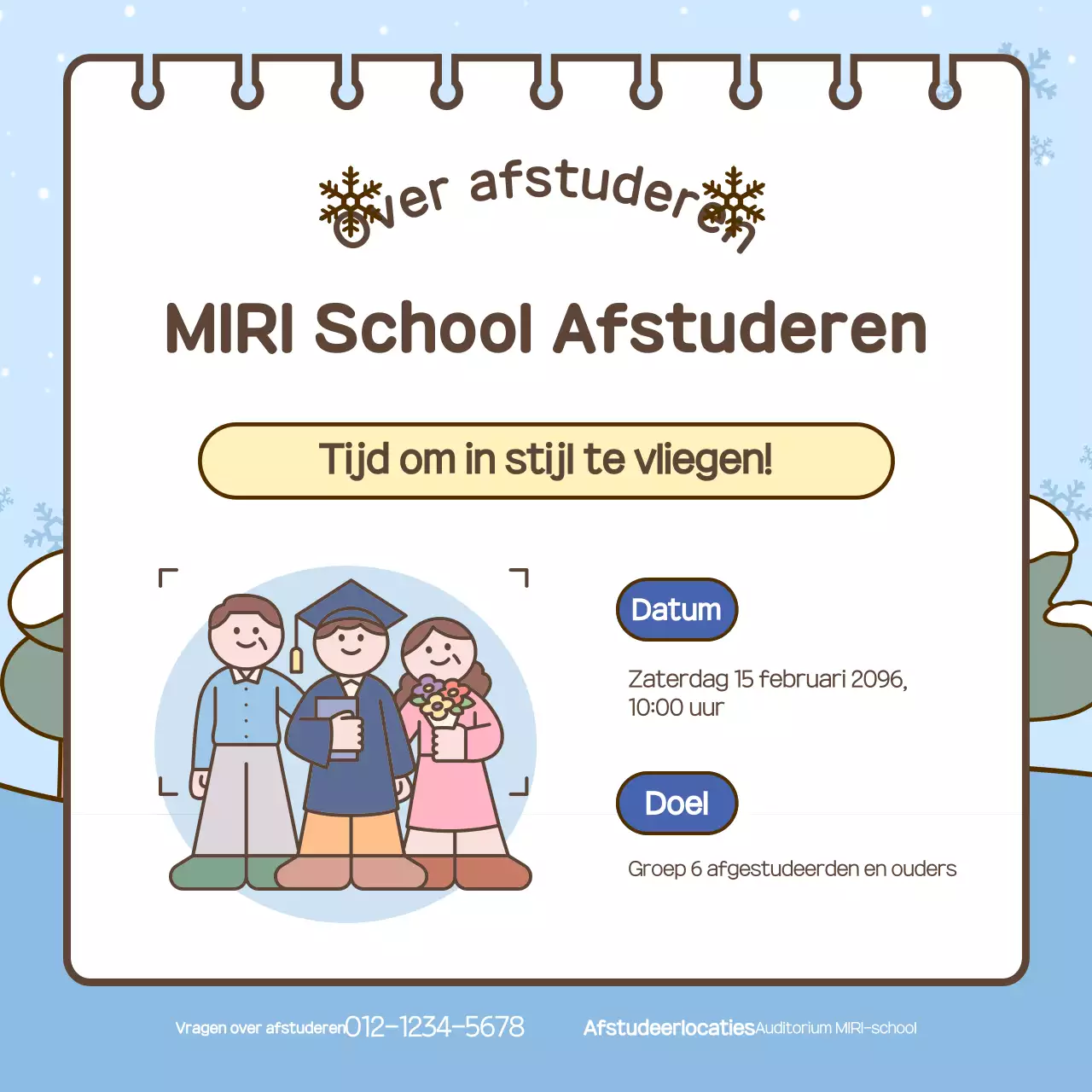 Gids voor een schattige afstudeerceremonie in hemelsblauw