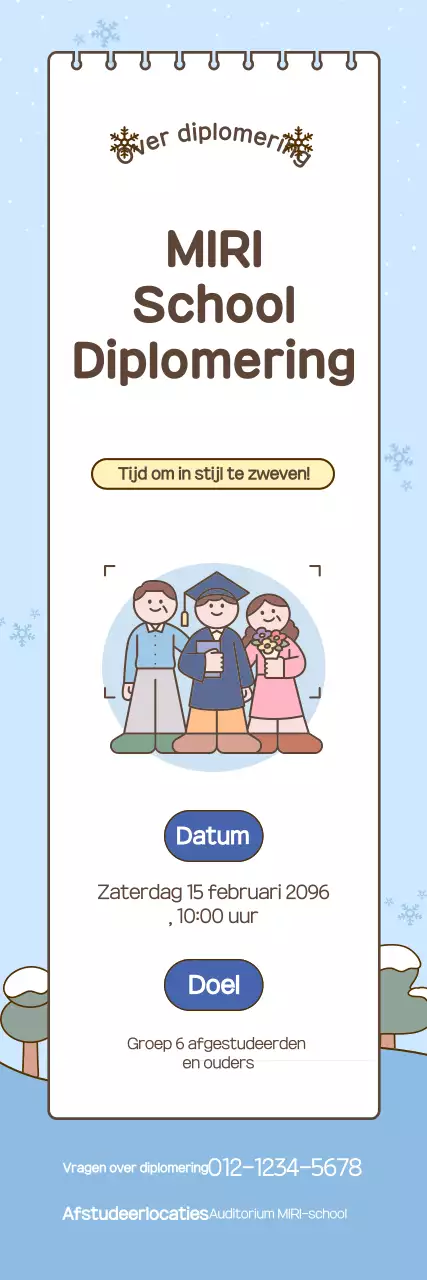 Gids voor een schattige afstudeerceremonie in hemelsblauw