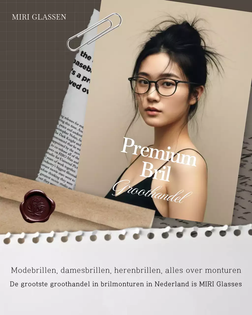 Beige moderne brillen advertentie