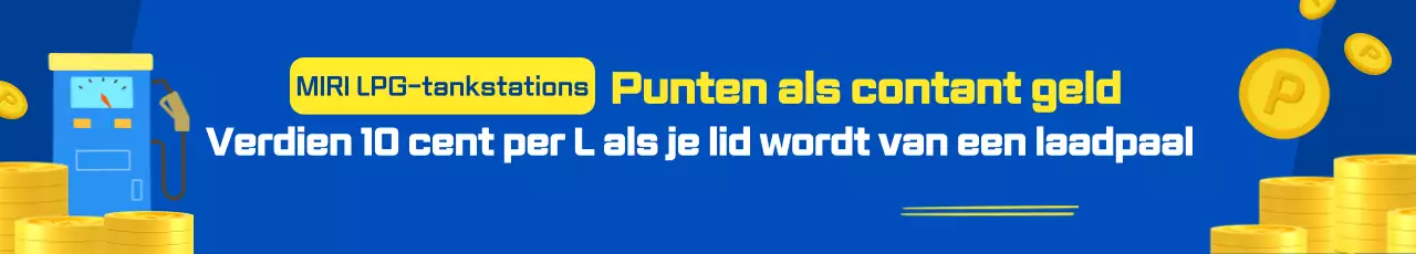 Actie voor het sparen van LPG-laadpunten bij een blauw modern LPG-laadstation