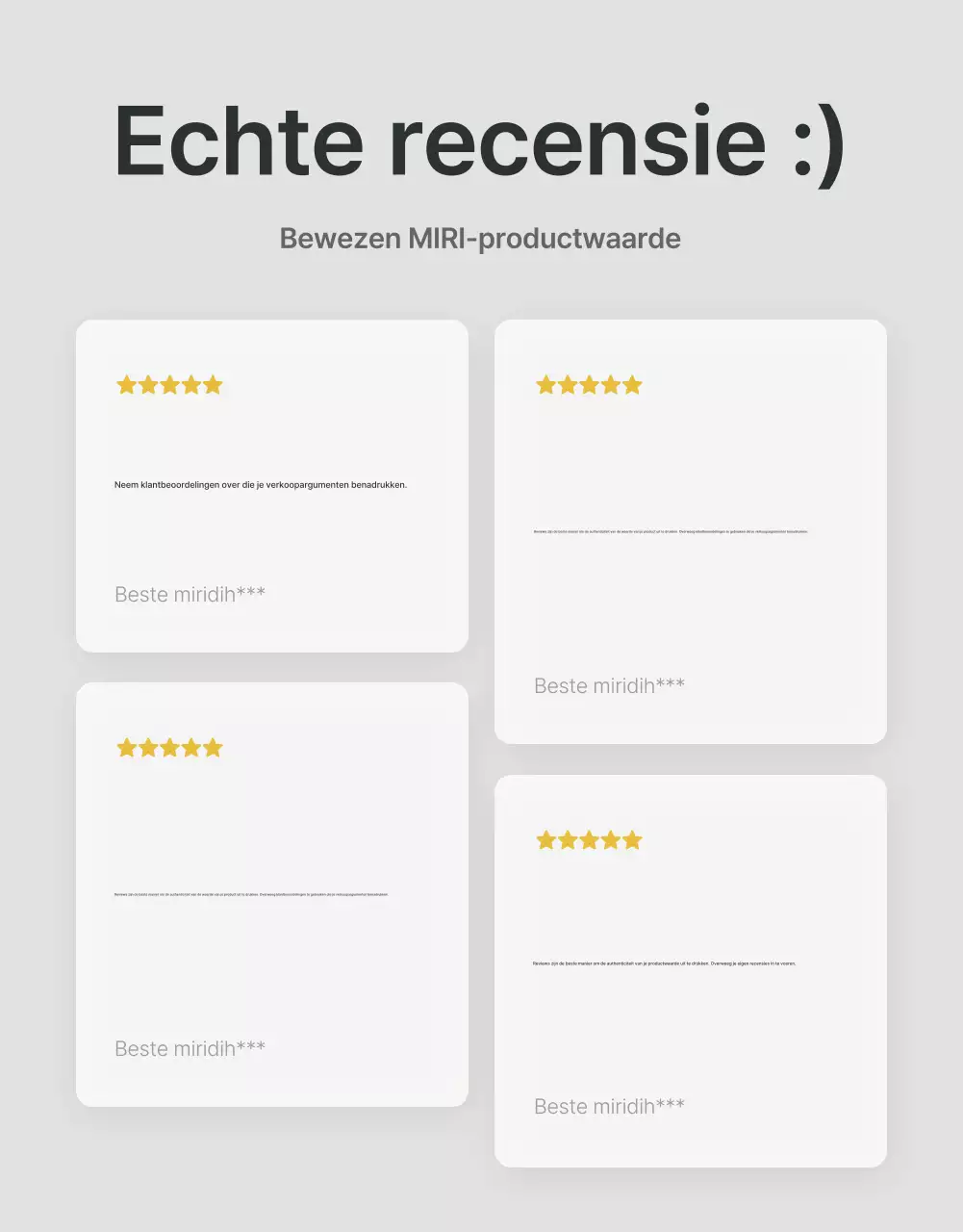 Promoot beoordelingen en foto-evenementen in een trendy fashion mall in grijs en lichtblauw.