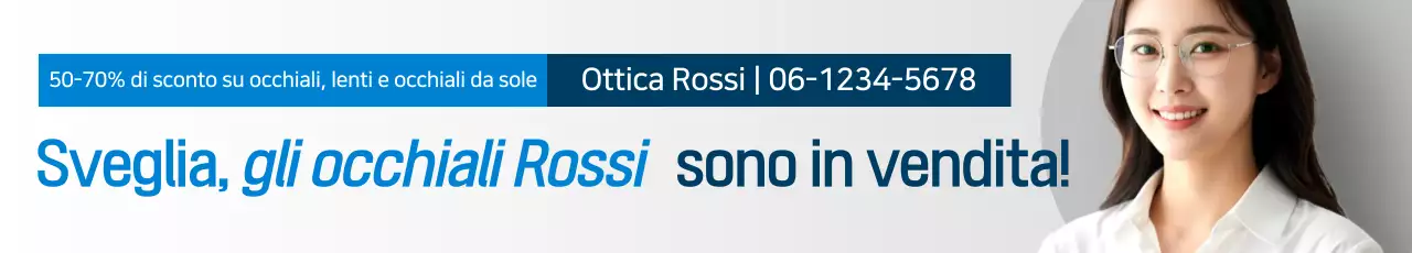 Saldi occhiali moderni blu