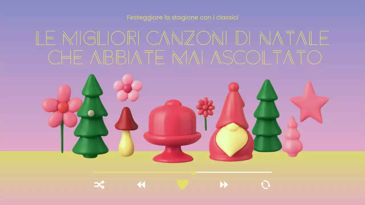 Playlist natalizia retrò colorata