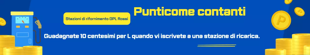 Promozione accumulo punti stazione di ricarica GPL Blue Modern