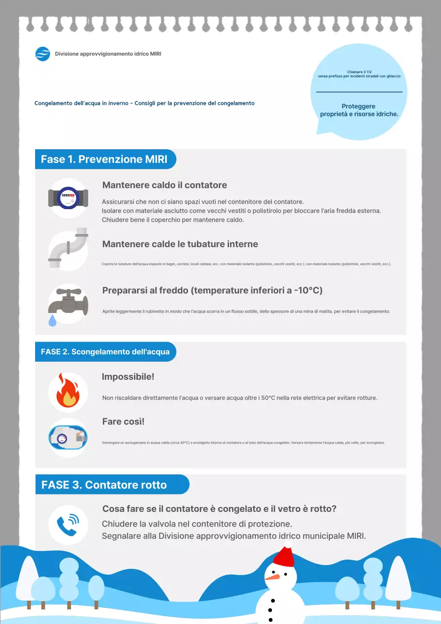 Linee guida di sicurezza Blue Simple Freeze e Burst