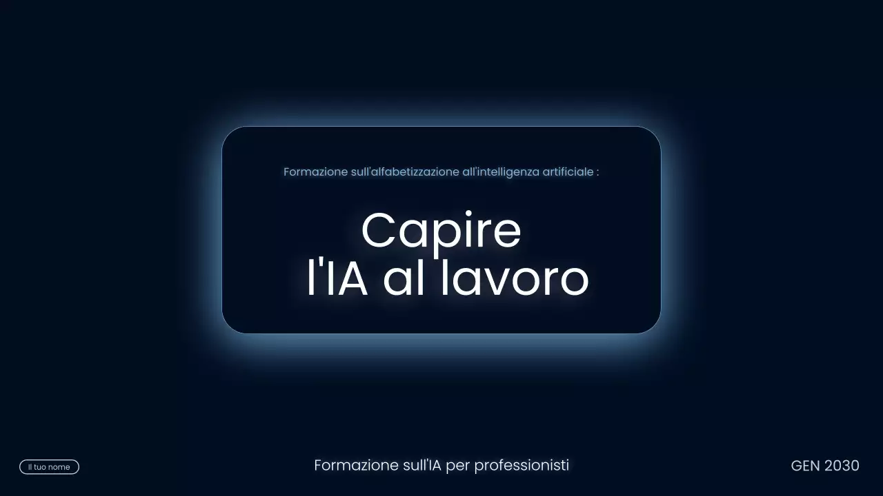 Corso di intelligenza artificiale della Marina del Nord