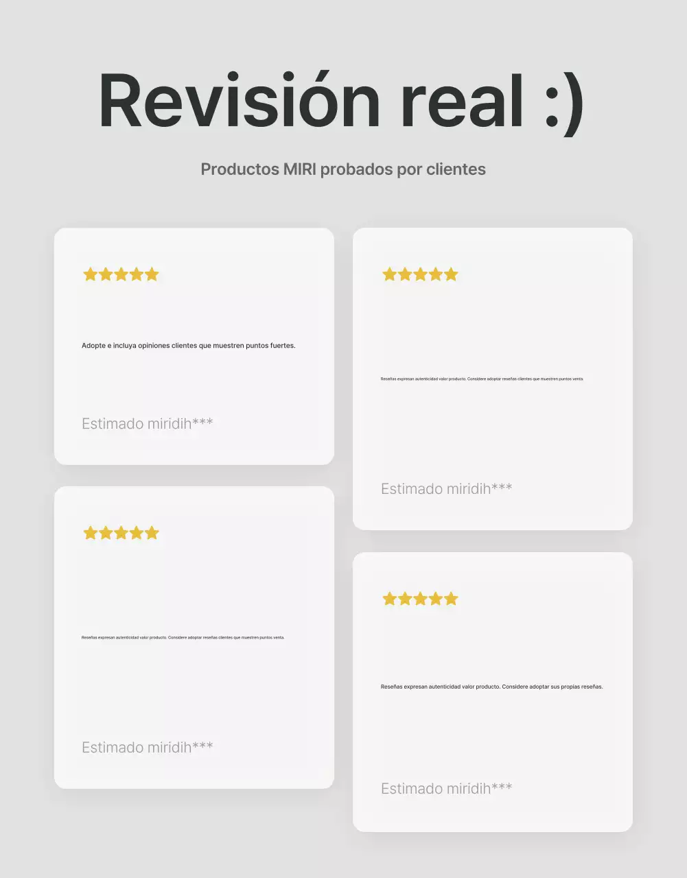 Promocione reseñas y eventos fotográficos y páginas de reseñas en un centro comercial de moda en gris y azul claro.