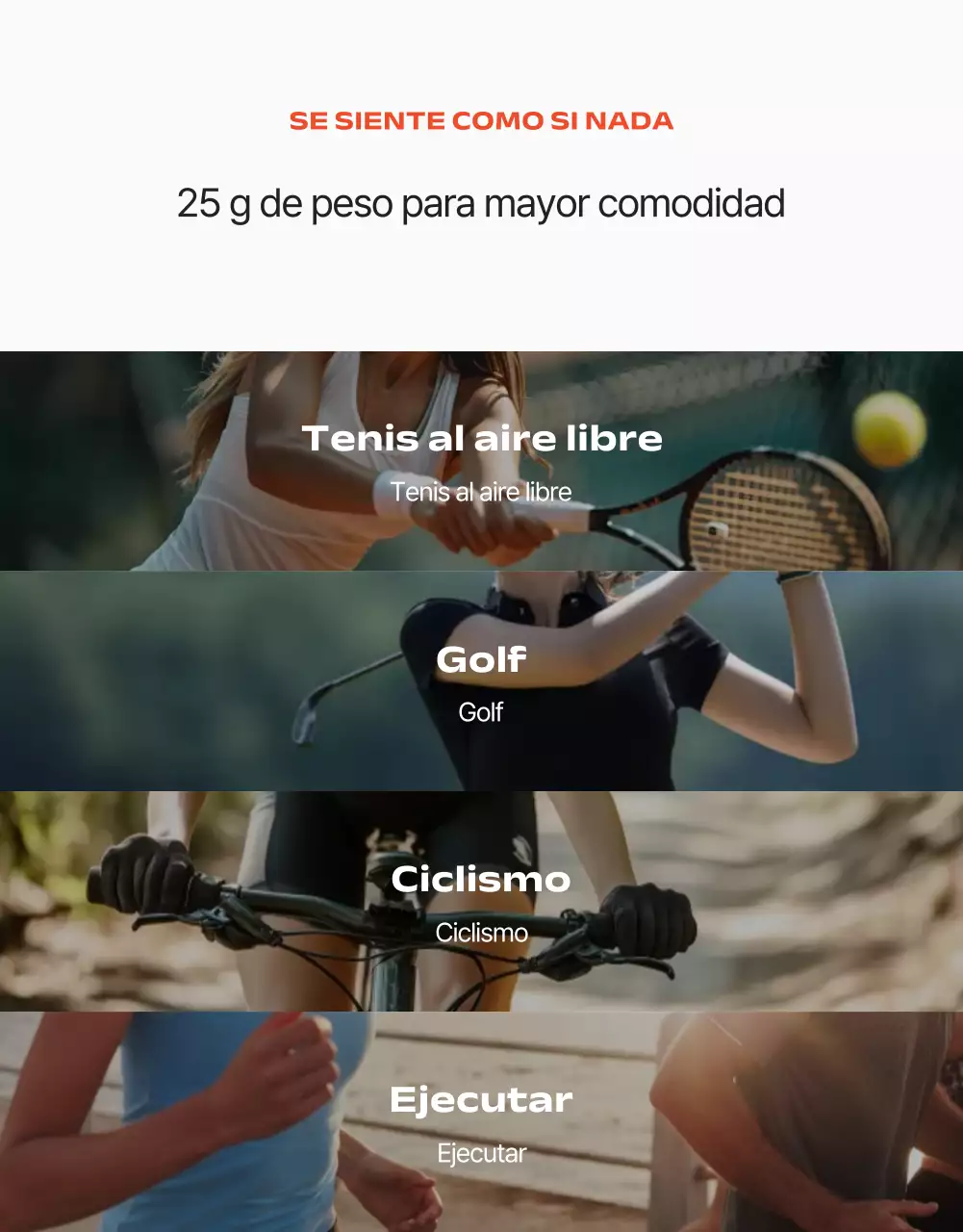 Anuncio de gafas modernas grises