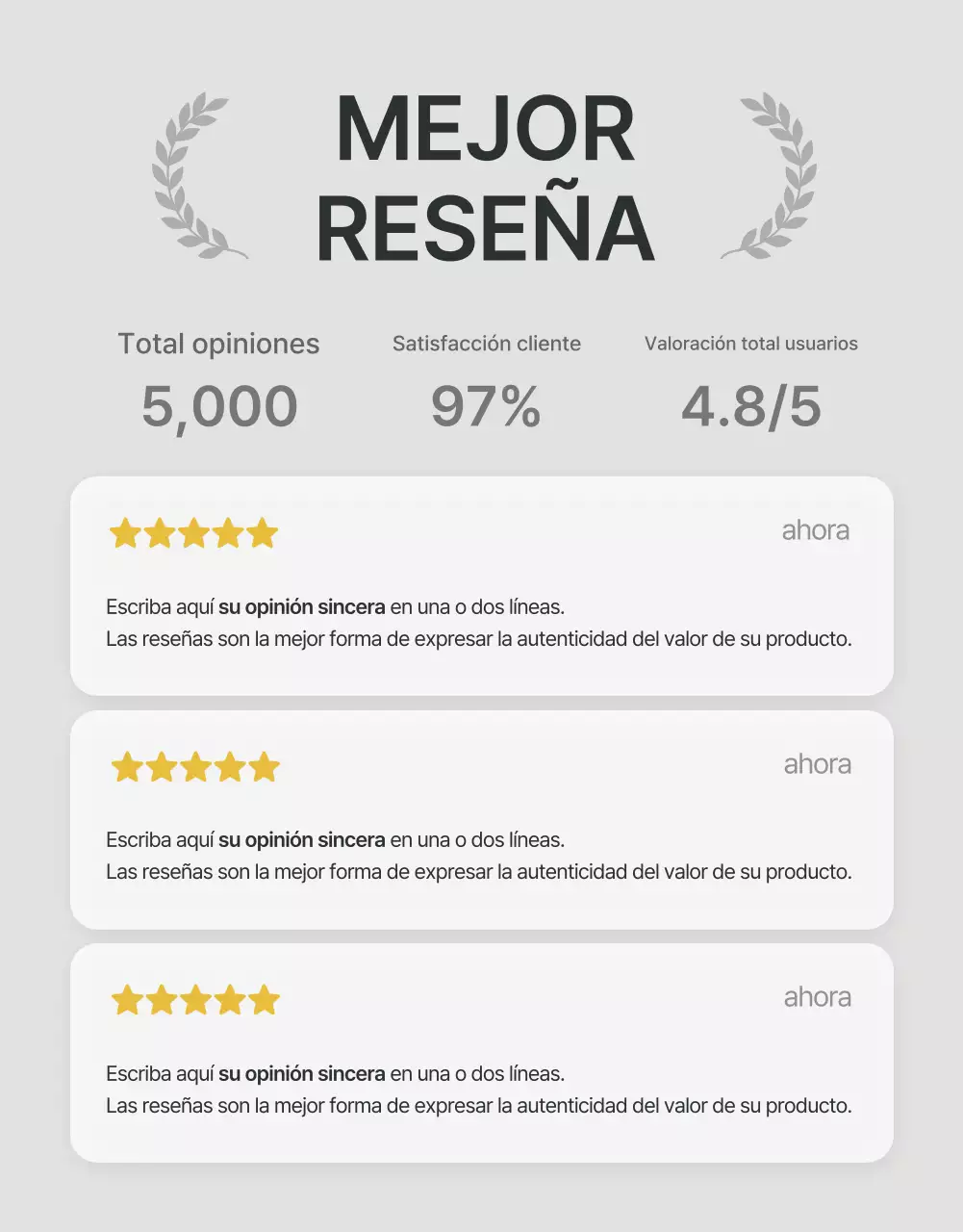 Promocione reseñas y eventos fotográficos y páginas de reseñas en un centro comercial de moda en gris y azul claro.