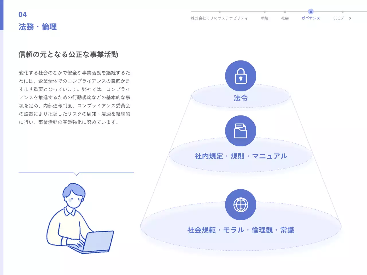 青 シンプル レポート ドキュメント