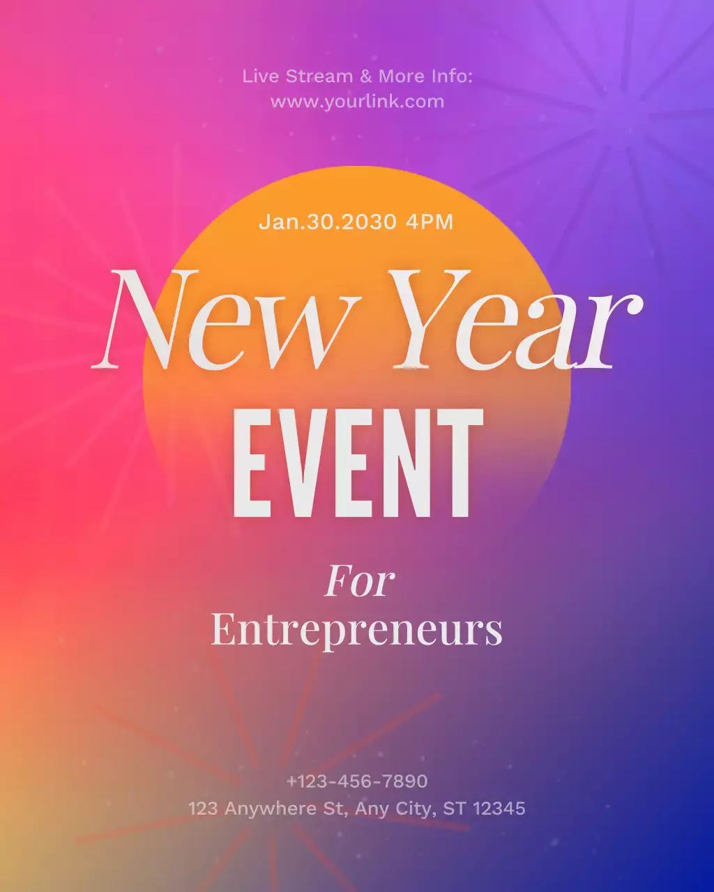 Rainbow Modern Entrepreneur Live Event Instagram Vertical