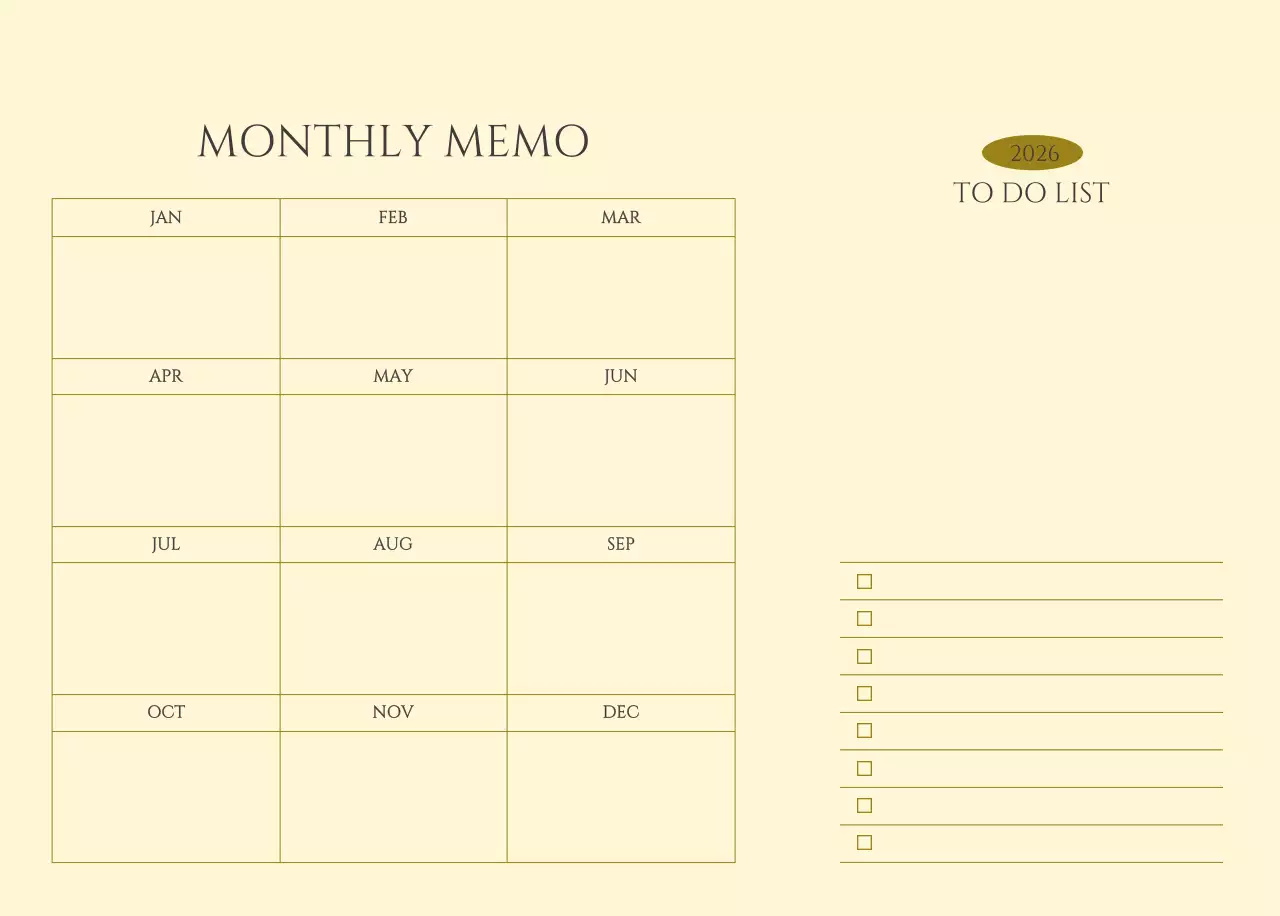 노랑 심플 캘린더 안내