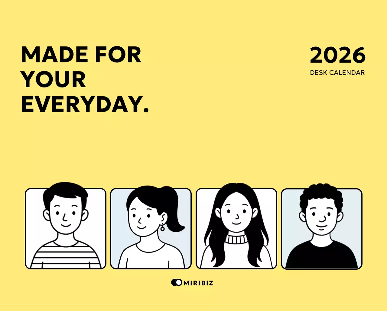 노랑 심플 캘린더 홍보