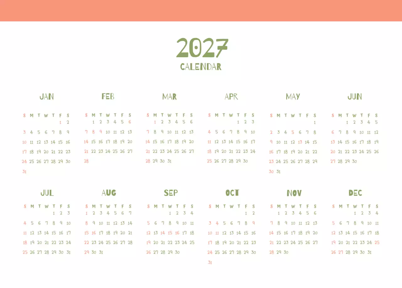 연두 미니멀 요가 캘린더