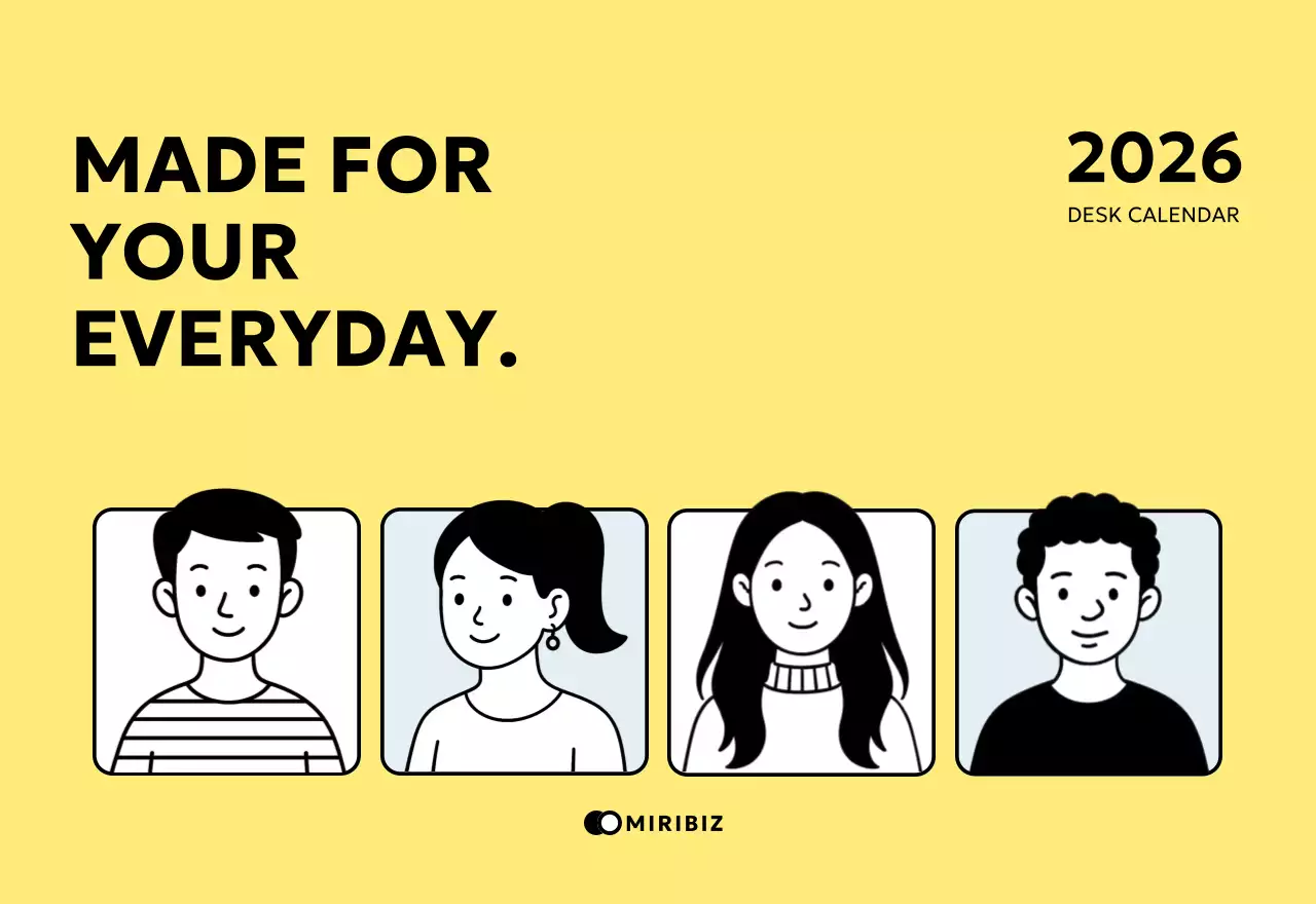 노랑 심플 달력 홍보