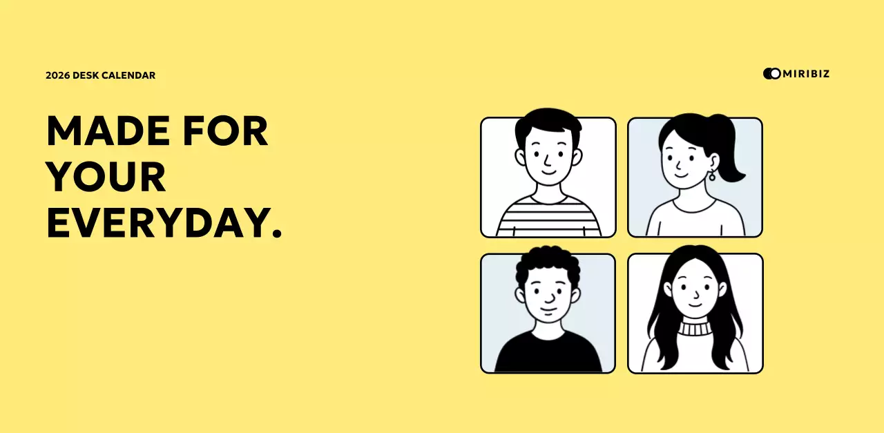 노랑 심플 캘린더 홍보