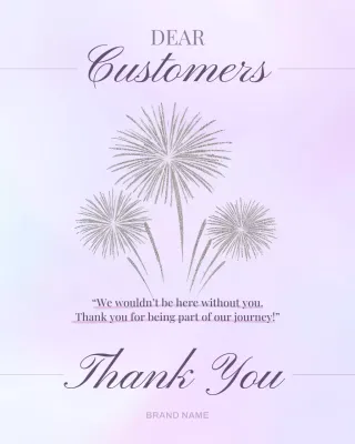 Postagem no Instagram do cartão de agradecimento ao cliente Rainbow Elegant