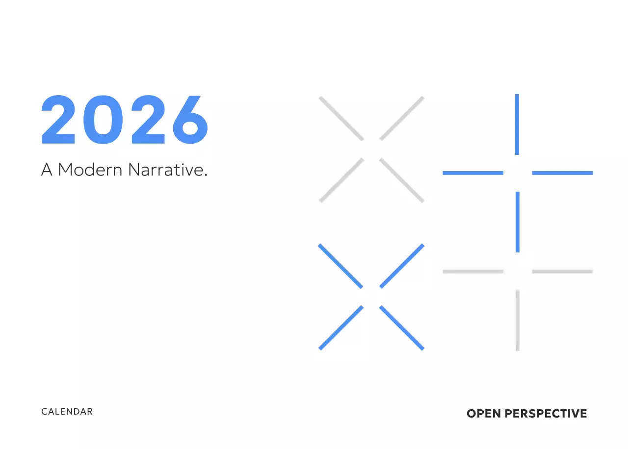 파랑 모던 캘린더 홍보