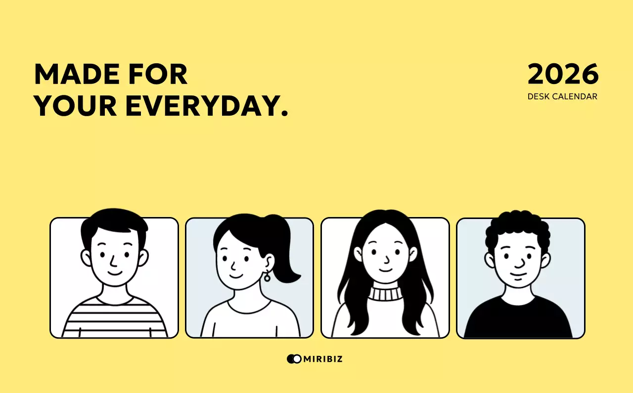 노랑 심플 달력 홍보