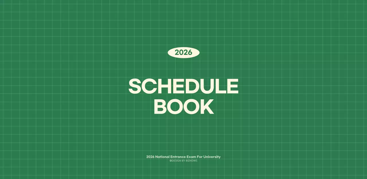 초록색과 연노랑색의 수능 디데이 메모장 컨셉 벽걸이 달력