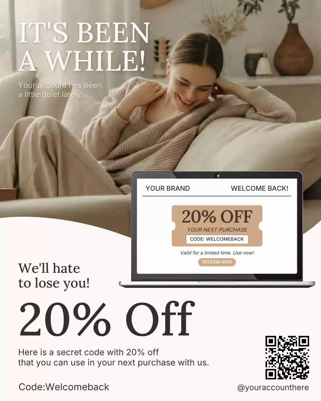 Beige Modern Shopping Promotion