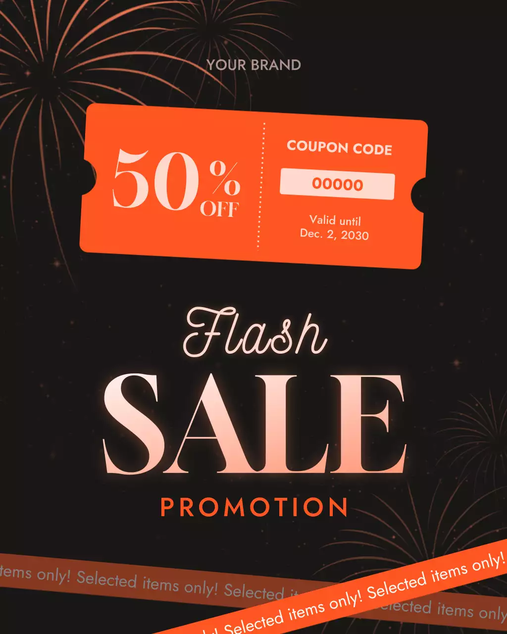 Orange Modern Sale Promotion Instagram Post