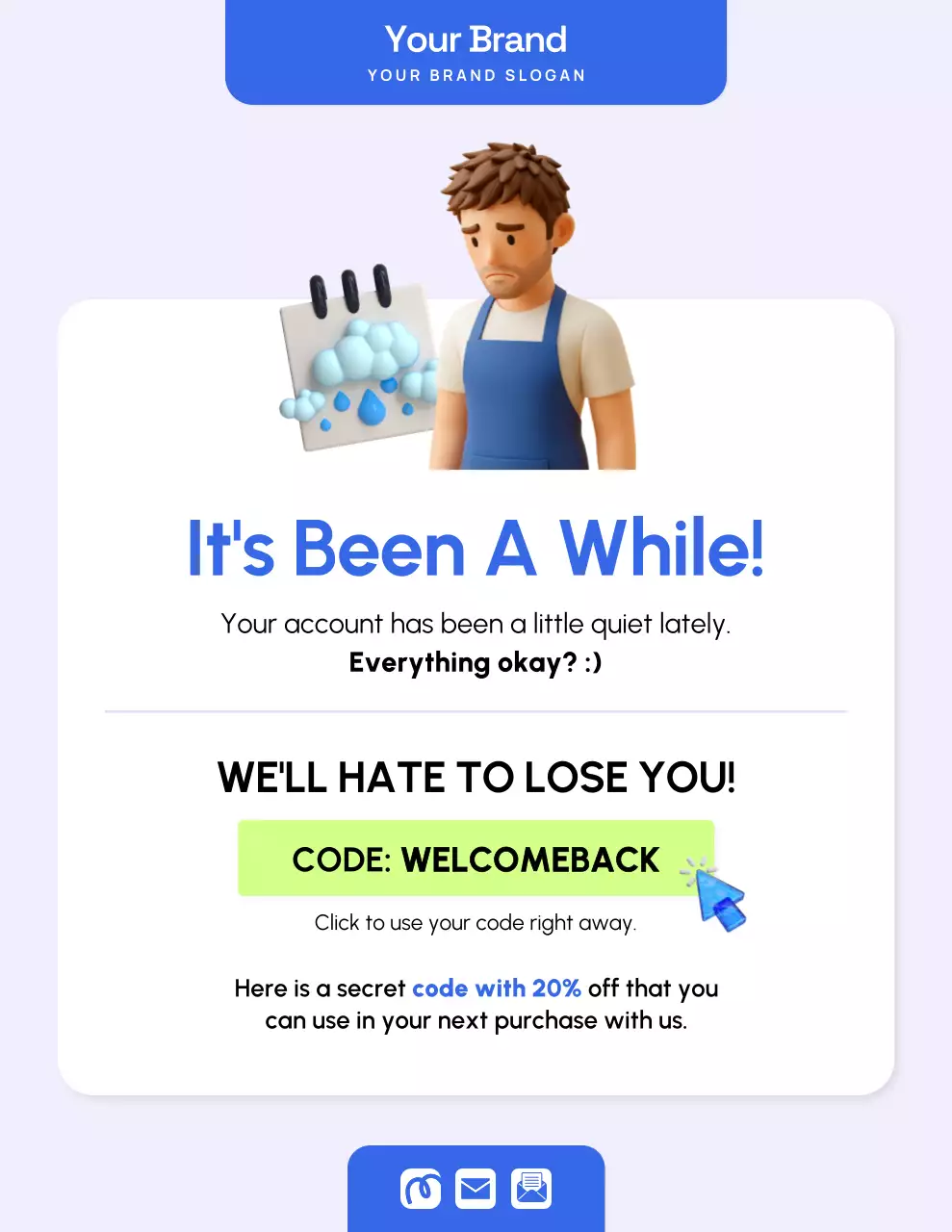 Blue Modern Marketing Promotion Poster