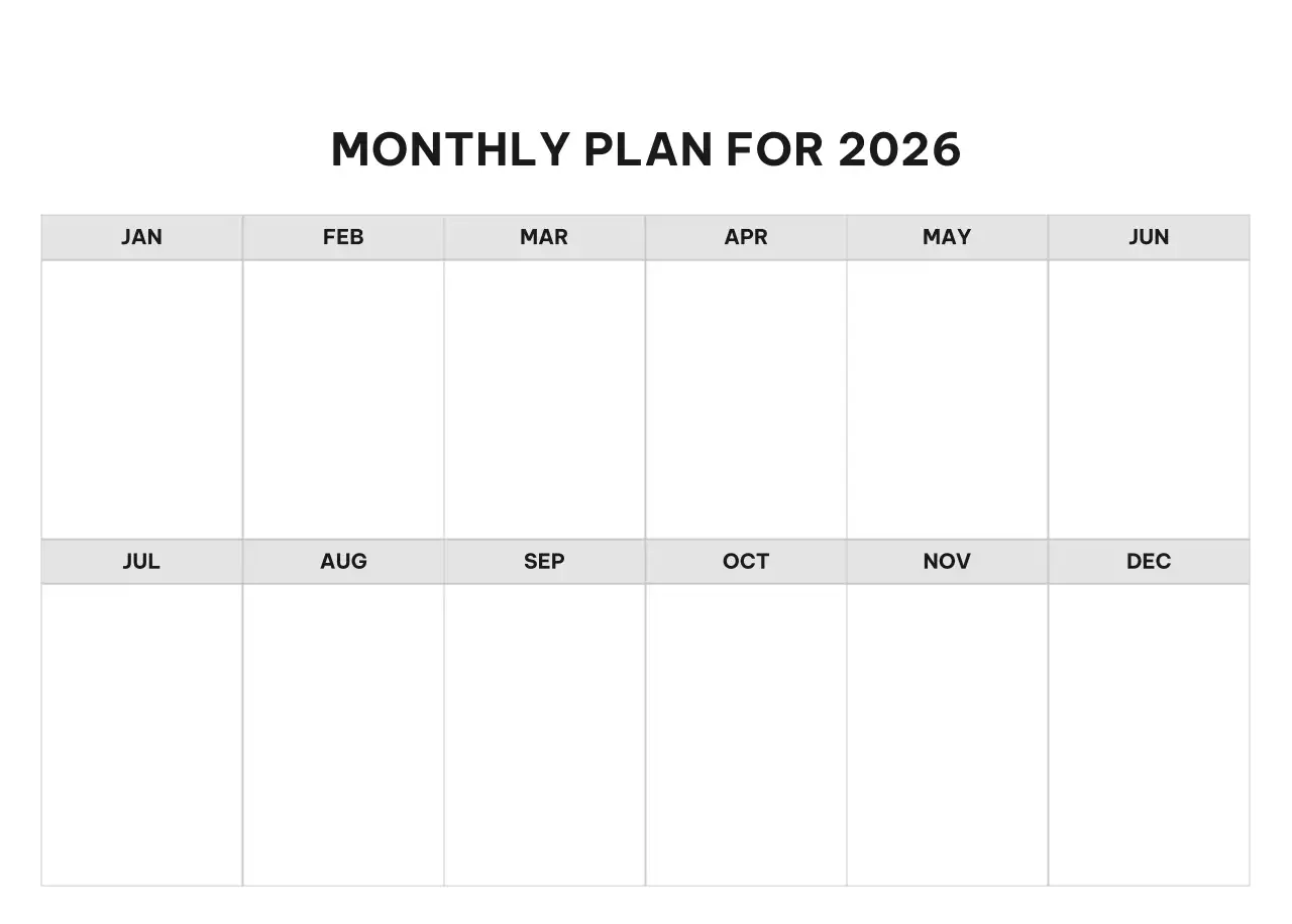 하늘색 모던 캘린더 달력