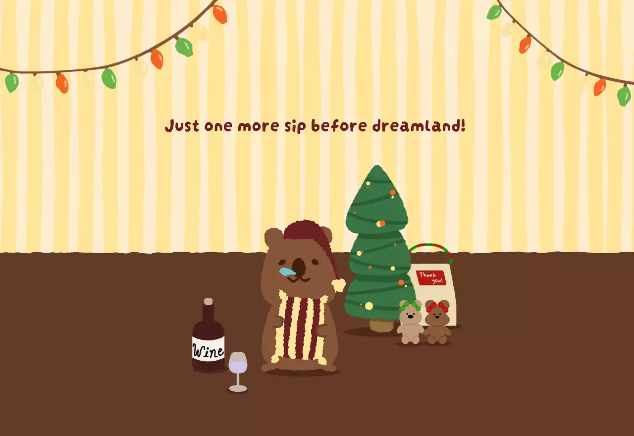 갈색 아기자기한 달력 캘린더