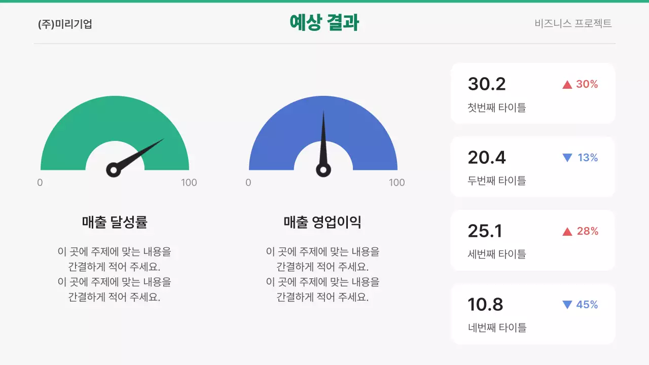 초록 모던 비즈니스 기획서