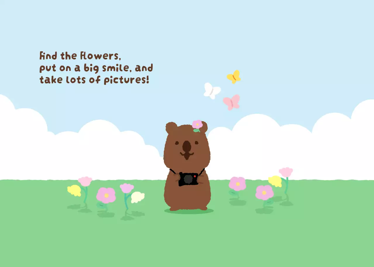 갈색 아기자기한 달력 캘린더