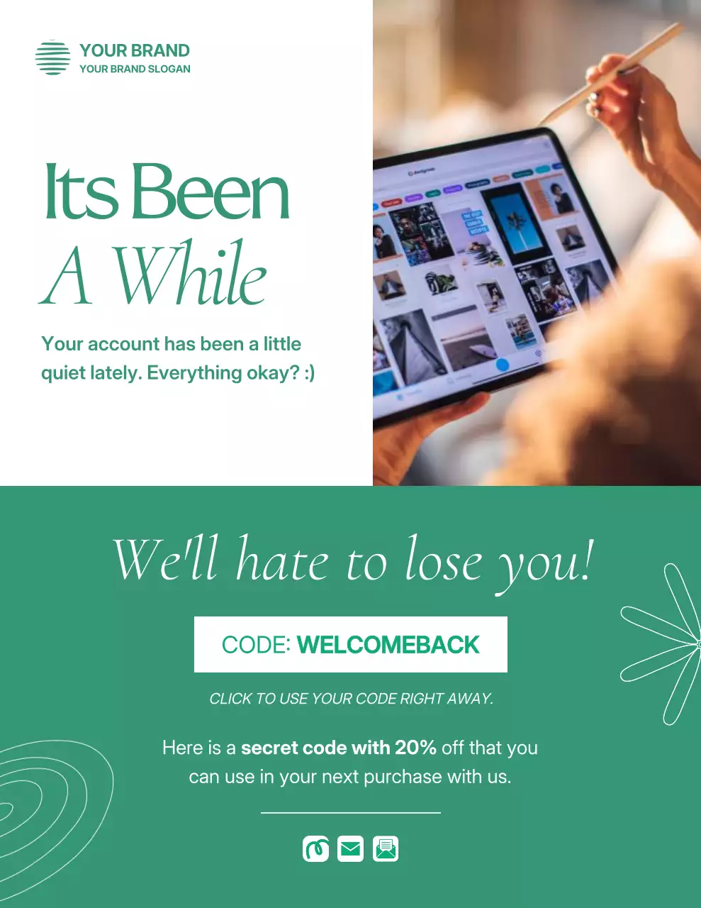 Green Modern Discount Promotion Poster