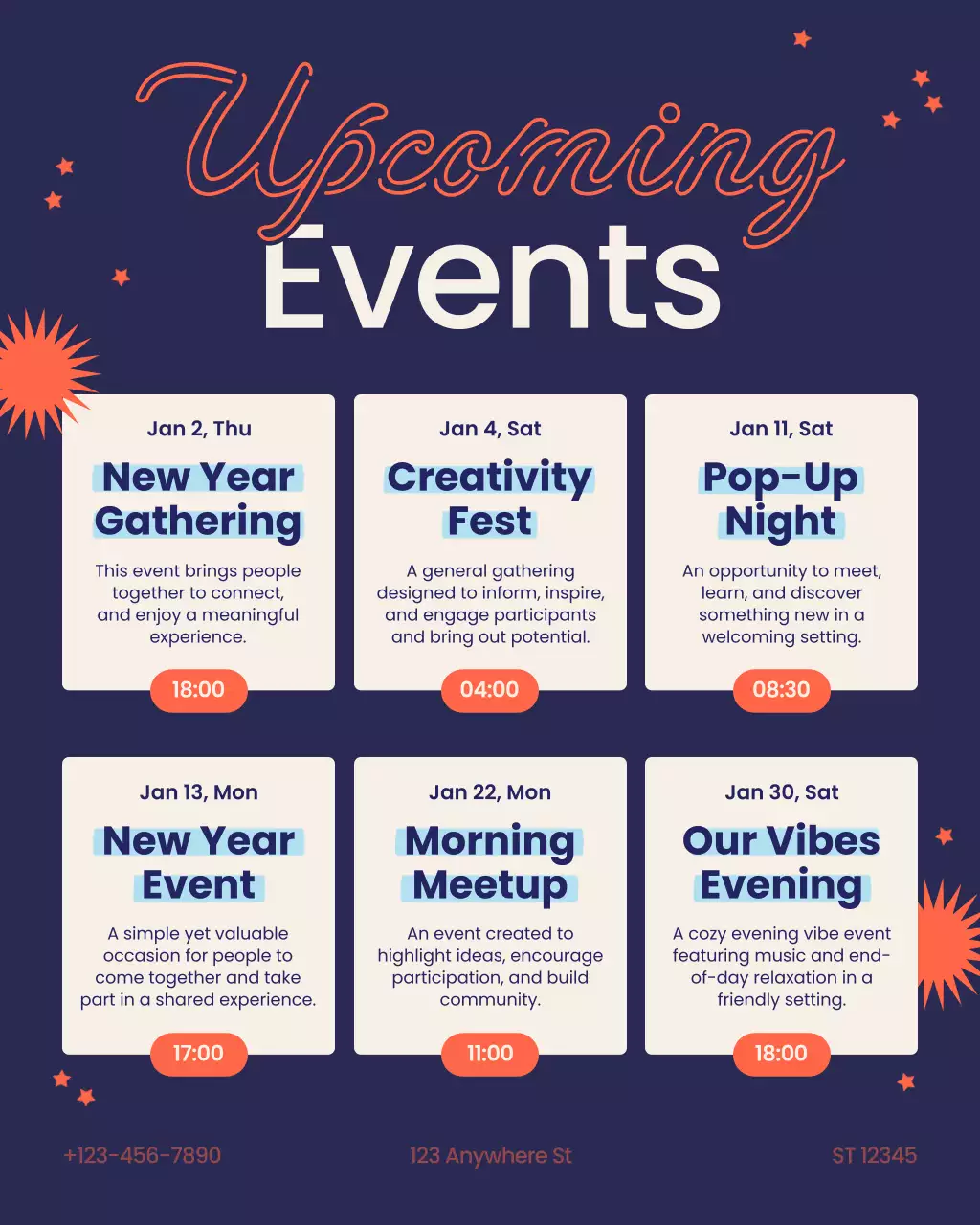 Blue Modern Event Announcement Instagram Post