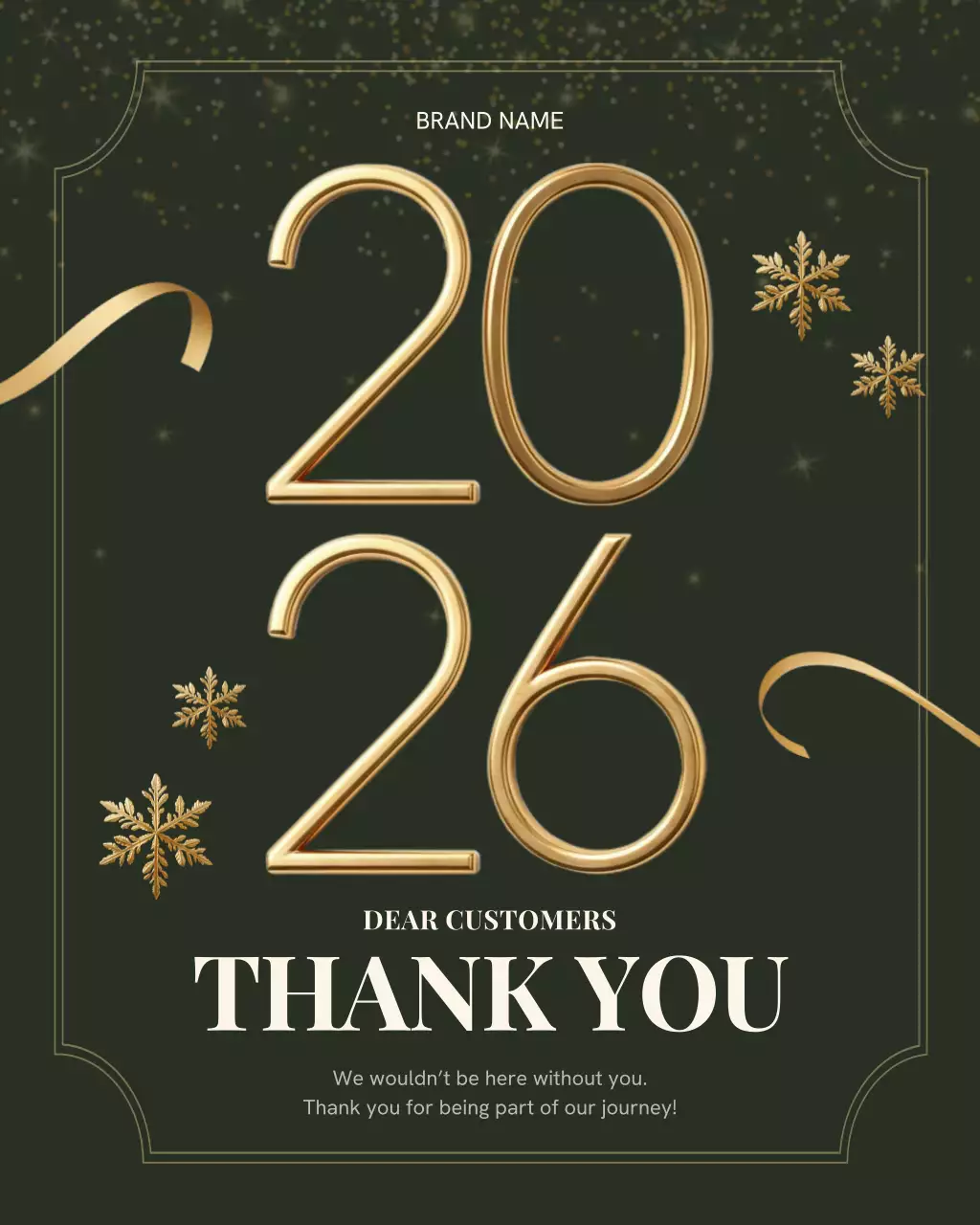 Black Elegant Thank You Announcement Instagram Post