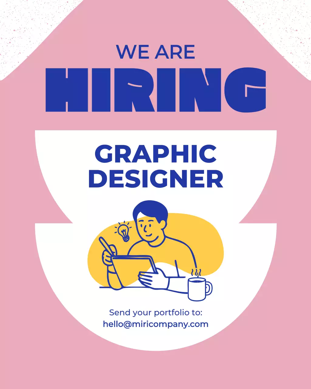 pink bold hiring advertisement