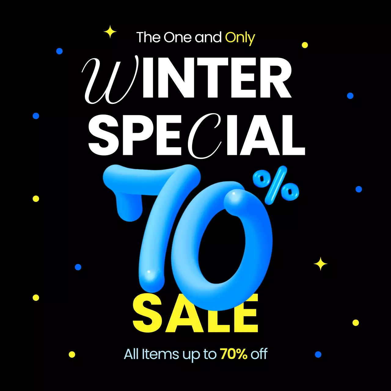 블랙 볼드 겨울 세일 프로모션