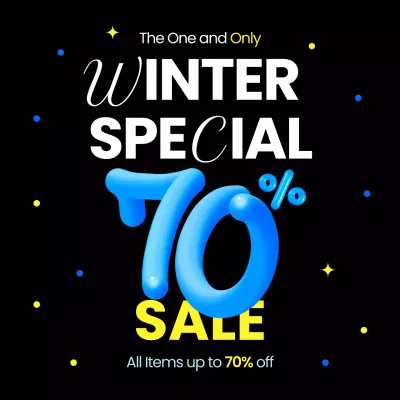 블랙 볼드 겨울 세일 프로모션